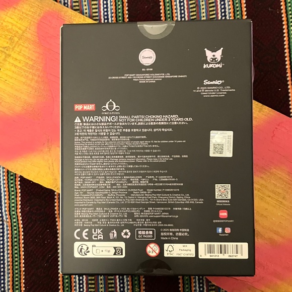 💜Kuromi x Skullpanda Black Plush Pendant - Picture 6 of 8